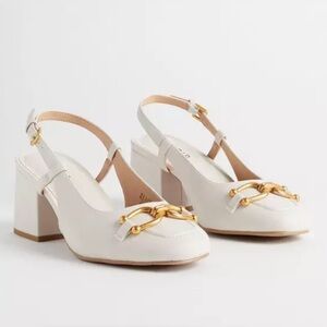 Torrid Off-White Slingback 3” Heels Size 7WW - Like New